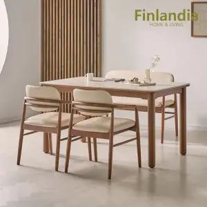 [비밀] 핀란디아 스터닝 세라믹 4인 식탁세트(의자2벤치1)