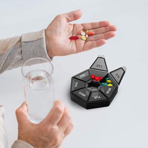 2PC 알약 저장 상자 플라스틱 다기능 여행 상자 미니 휴대용 디스펜서