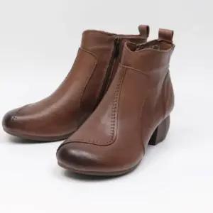 [옷자락]여성 가을 겨울 일상용 미들힐 앵클부츠