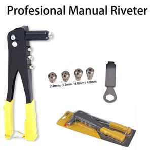 Yiqianyuan 1 조각 합금강 수동 이중 핸들 리베 터 M2.4 - M4.8 블라인드 리벳 용 안티 스킵 건