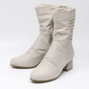 [옷자락]여성 앵클부츠 숏부츠 일상용 블록힐 부츠