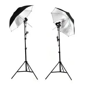[셀러에이드]실버 블랙 반사판 플래시 장비 우산 조명 엄브렐라