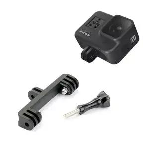 [셀러에이드]고프로 호환 액션캠 더블 마운트 거치대 마이크 LED 조명 브라켓