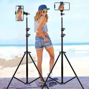 [셀러에이드]길이 조절 휴대폰 대형 삼각대 스탠드 동영상 촬영 수업