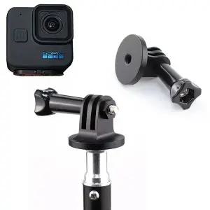 [셀러에이드]고프로 11 미니 호환 액션캠 알루미늄 셀카봉 연결 1/4 변환 마운트