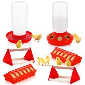 치킨 피더 및 워터러 세트, 병아리 농어가 포함된 스타터 키트