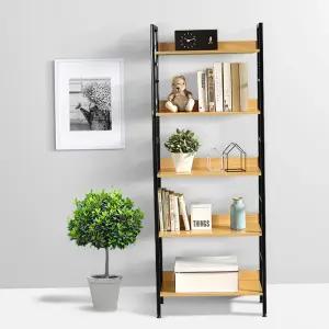 책장선반 5단 인테리어 거실 전면 책꽂이 원목 벽책상 수납