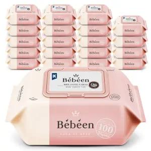 베베앙 오리지널 아기물티슈 대용량 캡형 100매 20팩