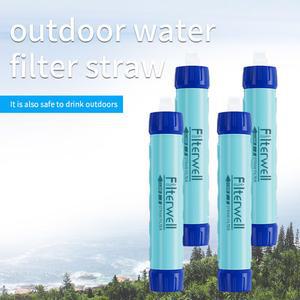 필터웰 소형 야외용 정수 빨대 생존 캠핑 정화 여행 하이킹용 시스템 장비 음용수