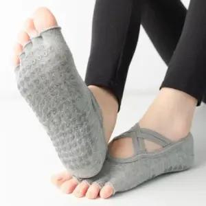 2개 이선 스트 반 발가락 요가양말 ELY1071 롱 캐릭터 양말 장