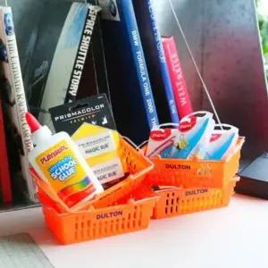 인테리어 멀티바스켓 소품수납 오렌지컬러 다용도 데 다용도정리함