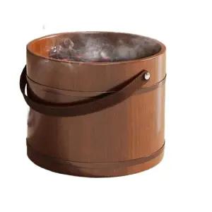 히노끼 족욕탕 가정용 각탕기 족욕통 편백나무 높이 습식 족탕 보온 나무통 원목 종아리
