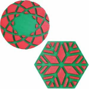 2팩 원형 바구니 만들기 스타터 위커 직조 라탄 베이스 몰드 폼 템플릿 레드 그린 페스티벌 스타일