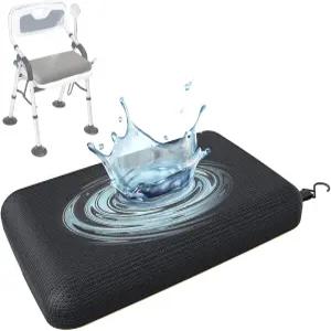 미끄럼 방지 실리콘 바닥이 있는 샤워 시트 쿠션 이송 벤치용 욕조 후크가 달린 세탁 가능한 3D 메쉬 매트