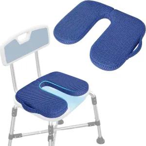 샤워 벤치용 시트 쿠션 내부 U자형 의자 베개 컷아웃 패드가 있는 노인용 급속 건조 이송 욕조 핸디캡