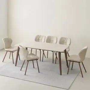 스코나 리오나 양면 포세린 세라믹 6인 식탁세트(의자6개)
