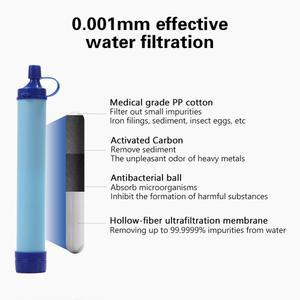 5PC 정수 필터 초경량 01 4단계 정수기 생존 밀짚 휴대용 시스템