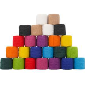 스포츠, 손목, 발목 , 부종 및 수의사용 WeTop 24 팩 자가 접착 붕대 랩 2 인치, 운동용 탄성 비직조 응집