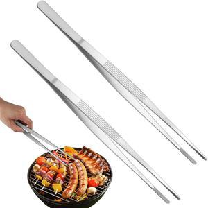 30CM 12인치 주방 집게 스테인리스 스틸 톱니형 도구 BBQ 고기 음식
