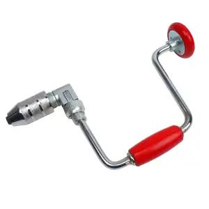 수동 핸드 드릴 크랭크 홀 브레이스 펀치 전용 플라스틱 스윙 목공 도구 4개의 턱 키트 아크릴용 사각형