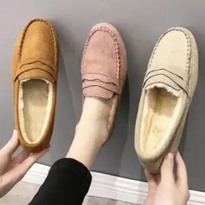 털단화 털모카신 방한 모카신 여성 털신발 여자 겨울