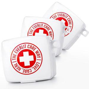 에버라이트 포켓 에이드 키트 | , 긁힘, 및 관리를 위한 50가지 품목이 포함된 여행 친화적인 하드쉘 케이