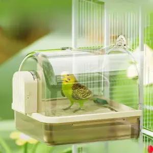 앵무새 욕조 목욕통 모이통 샤워 상자