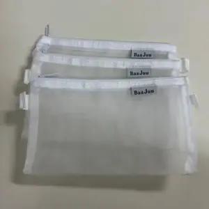 파우치 화이트 망사 수납 메쉬필통 망사파우치 망사필 메쉬필통 망사필통