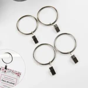 커텐고리 실버 1P 동그란 원형 링 집게 원형집게 압축봉집게 커튼집게