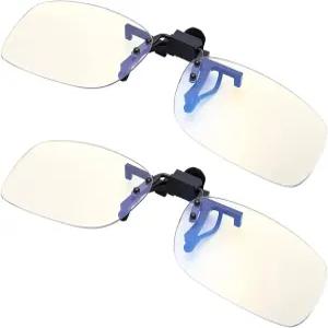 컴퓨터 안경의 Yogo 비전 블루 라이트 클립 비디오 게이밍 이지 핏 디지털 시선 보호 2팩