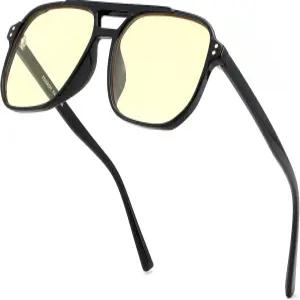 컴퓨터 게이밍 오렌지/옐로우 렌즈 안티 스트레인 수면 안경 G2835용 페이지 앰버 블루 라이트 글래스