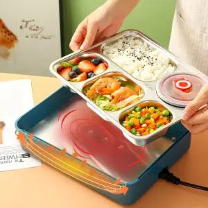 전기 도시락 가열 휴대용 학생 도시락통 직장인 회사원 스테인레스 식판 보