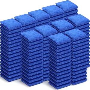 주방용 자동차 유리 홈용 뉴위이 150개 극세사 청소용 천 6 x 인치 소프트 고흡수성 재사용 가능 헝겊 블루