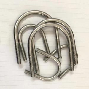 5-10개 SS316 U 튜브 카드 M6/M8x 다양한 크기 스테인레스 스틸 DIN3570 U자형 클램프 파이프 피팅용 U볼트