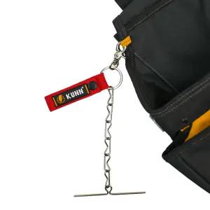 KUNN 전기 테이프 홀더 이중 용도 끈 열쇠 고리 스냅 루프 및 버튼이 있는 도구 벨트용 향상된 고속 체인