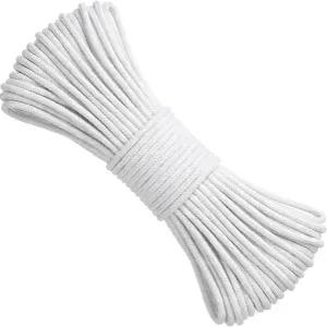 328피트 1/4인치 천연 면 로프 사시 코드 땋은 흰색 공예 DIY 바구니용 수공예품 양초 윅스 장식 넥타이