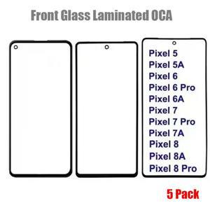 5Pcs 화면 전면 외부 유리 적층 OCA Google Pixel 9 Pro XL 8 8A 7A 6A 7 6 5 5A 터치 패널 수리