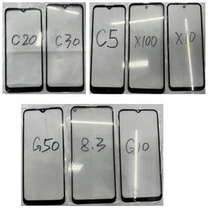 블랙 외부 전면 스크린 유리 렌즈 노키아 C5 C10 C20 C30 X10 X20 G10 G20 + OCA