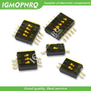 5PCS SMD SMT 슬라이드 타입 스위치 1P 2P 3P 4P 5P 6P 8P 1.27mm 방식 DIP 블랙 피치 토글 스냅