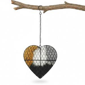 KHUVEZW 수제 애호가를 나무 선물 위한 조류를 섬유 벌새 알파카 야생 하트 둥지 겨울 PCS 재료 외부용 쉼터 상자