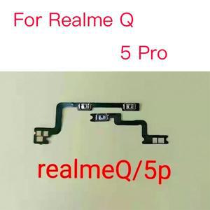 Realme 5 Pro Q 전원 볼륨 버튼 플렉스 케이블 측면 키 스위치 ON OFF 제어 수리 부품