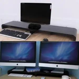 듀얼모니터받침대 와이드 듀얼 모니터 받침대 컴퓨터 선반 다이 1000