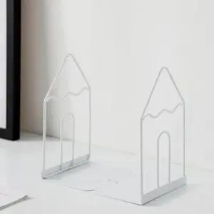 화이트 2p세트(화이트) 펜슬 철재책꽂이 북엔드