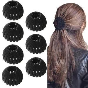 트렌디한 룩을 클립 매직 네스트 7PCS 블랙 위한 헤어 버드