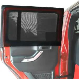 지프 랭글러 TJ JK JL 글래디에이터 JT를 위한 후면 창문 그늘 통기성 선 그늘막 커버 측면 메쉬 스크린