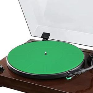 비닐 레코드 플레이어 6.69 인치의 저항 턴테이블 매트 실리콘 슬립 매트베이스 및 소음 감소 x7jc