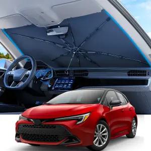 REVAA 2025 업그레이드된 자동차 앞유리 선쉐이드 우산 100 자외선 차단 및 시원함 유지 세단용 실내 보호
