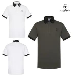 까스텔바작 골프 남성 요꼬에리 반팔 여름 고신축 티셔츠 BGEM-TS219