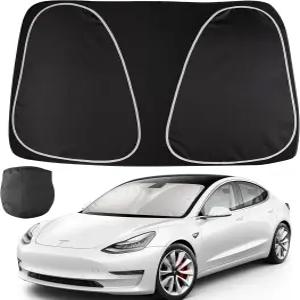 2020-2025 테슬라 모델 Y 전용 윈드실드 선쉐이드 차량 전면 유리창 바이저용 자외선 차단 및 실내 자동차