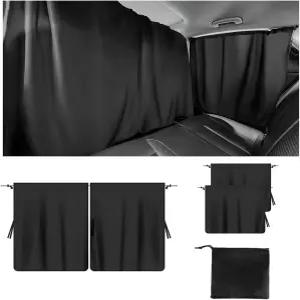노크미디 3PCS 자동차 창문 차양 키트 자기광 차단 자외선 개인정보 보호 칸막이 커튼 및 측면 커버 더블